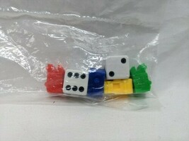 Set Of (4) Truck Board Game Player Pieces And Two Dice Blue Red Yellow G... - $185.64 MXN