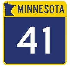Minnesota State Highway 41 Sticker Decal R4734 Highway Route Sign  - £1.13 GBP+