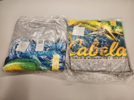 Cabela&#39;s Mahi T-Shirt Gray World&#39;s Foremost Outfitters Mens 5XL Short Sl... - £12.23 GBP