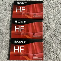 Sony HF Blank Audio Cassette Tapes 90 Minute High Fidelity 3 Sealed - $9.89