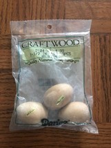 Craftwood 1-1/2 Inch Wooden Eggs (3)-Brand New-SHIPS N 24 HOURS - £7.70 GBP