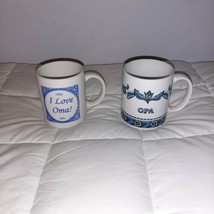 Oma and Opa Coffee Mug Mugs Tea Cups Set Dear Grandpa Grandma - $13.20