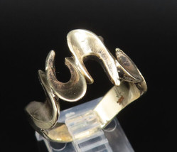 14K GOLD - Vintage Modernist Open Swirl Pattern Ring Sz 8.5 - GR432 - £463.25 GBP