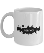 Liverpool Skyline silhouette, white Coffee Mug, Coffee Cup 11oz. Model 6... - $19.99