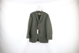 NOS Vintage 50s Rockabilly Mens Size 38R Wool 3 Button Suit Jacket Blaze... - £139.80 GBP