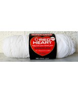 Vintage Red Heart Super Saver 4 Ply Knit &amp; Crochet Yarn-Partial Skein Wh... - £5.18 GBP