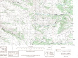 Pilot Hill Quadrangle Wyoming 1987 USGS Topo Map 7.5 Minute Topographic - £17.91 GBP