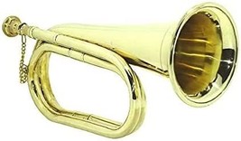 Annafi® Brass Blowing Bugle | Us Military Cavalry Style Horn | Musical - £48.16 GBP