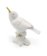 White Porcelain Bird Figurine, Golden Accents, Retired Collectors Item, ... - $44.85