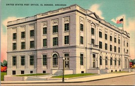 Arkansas El Dorado United States Post Office Linen 1930-1945 Vintage Pos... - £5.97 GBP