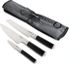 German Babish High-Carbon 1.4116 Steel 3-Piece Knife Roll Cutlery - $57.98