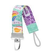 Rainbow &amp; Smiley Clouds Pacifier Clip - Ulubulu Binky Clip works with al... - £6.26 GBP