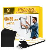 EMITEVER Heavy Duty Picture Hanging Strips Large Black 40 Pairs 80 Strips - €4,36 EUR EMITEVER Heavy Duty Picture Hanging Strips Large Black 40 Pairs 80 Strips - €4,36 EUR