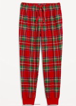 Old Navy Womens Flannel Jogger Pajama Pants 3X Red Tartan Plaid Christmas Plus - £18.73 GBP