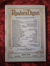 Readers Digest July 1934 Robert Littell Henry Van Dyke Jay Franklin Irvi... - $10.80
