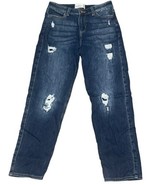 Abercrombie Kids Girls High Rise Mini Mom Dark Wash Jeans Size 15/16 Reg... - $28.22