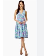 LILLY PULITZER Clancie  Knee Length  Wrap Dress In Formentera Turquoise ... - £102.35 GBP