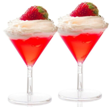 40 Disposable Mini Plastic Martini Glasses Clear Mini Dessert Cups Plast... - $182.29 MXN