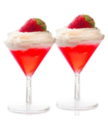 40 Disposable Mini Plastic Martini Glasses Clear Mini Dessert Cups Plast... - $13.47 CAD