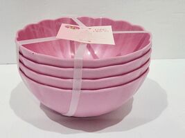 Paris Hilton Pink Scalloped Melamine Cereal Bowls Set of 4 - $29.69