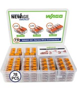 Wago 221 Series 78Pc Compact Splicing Wire Connectors Assortment Pack | ... - $47.96