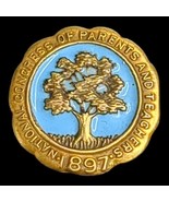 National Congress of Parents And Teachers 1897 PTA Pin Tree Design Gold ... - $8.83