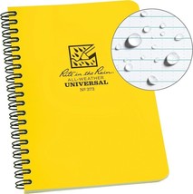 Rite in the Rain Notebook Weatherproof Side Spiral Yellow Cover 4 5/8&quot; x 7&quot; - £11.41 GBP