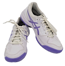 Asics Gel-Dedicate 7 Womens Tennis Volleyball Gym White Purple Shoes 8.5 - £27.93 GBP