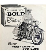 Harley Davidson Duo Glide Advertisement 1960 Motorcycle Spectacular LGBi... - $54.32 CAD