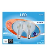 LED Light Bulb G25 E26 (Medium) Daylight 40W Equivalence Clear 2PK By GE... - $22.20 CAD