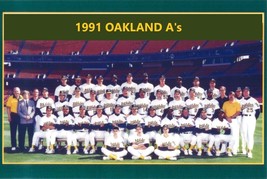 1991 OAKLAND ATHLETICS A&#39;s 8X10 TEAM PHOTO BASEBALL PICTURE MLB - £3.91 GBP