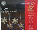 8 GE Color Choice Dual Color White / Multi-Color LED Snowflake Lights - ... - $59.39