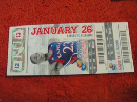 Kansas Jayhawks Vs. Oklahoma Jan. 26, 2013 Hologram Full Ticket Stubs (2) - $1.99