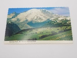 Vintage Postcard Sunrise Park Mount Rainier Washington Scalloped Edge - £3.87 GBP