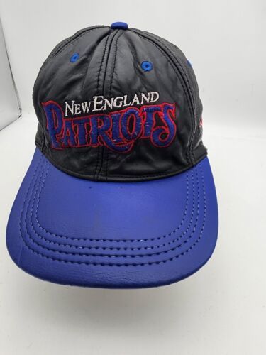 VTG New England Patriots Leather Snapback Hat 90s USA Made Used FAST SHI... - $34.95