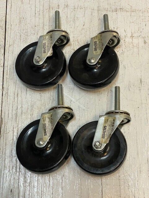4 Pack of GlideMaxx Swivel Stem Casters 00042325 CWH1574 4&quot;x15/16 SFTRUB... - $32.58
