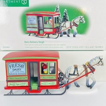 Dept 56 Dairy Delivery Sleigh New England Village Retired Horse Drawn #5... - £22.64 GBP