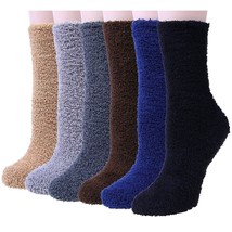 6 Pairs Women Fuzzy Fluffy Cozy Slipper Socks Warm Soft Winter Plush Hom... - £17.57 GBP