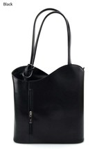 Ladies handbag black leather bag clutch hobo bag backpack crossbody wome... - $130.00