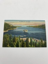 Vintage Postcard Emerald Bay Lake Tahoe California Linen Posted 1948 - £6.35 GBP