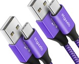 Purple Usb C Cable 3.3Ft Fast Charging, 2-Pack Type C Cable Braided Usb ... - $12.99