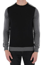 Hugo Boss Mens Black Grey Estivo Wool Blend Crew Neck Sweater X-Large XL... - £130.10 GBP