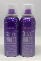 2x Aussie GLITZY VIOLET (Purple) Glitter Hair Spray 3.4 oz each Brand New - £14.19 GBP