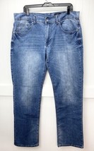 TK Axel Slim Straight Jeans Mens 36 Stretch Denim Blue Jeans Casual Medi... - $15.99