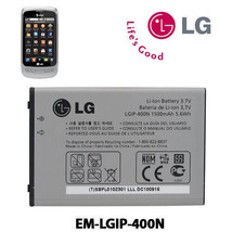  GENUINE OEM LG GW820 GW620 GT540 Battery MODEL LGIP-400N SBPP0027401 - $201.00 MXN