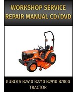 Kubota B2410 B2710 B2910 B7800 Tractor Service Repair Manual on CD - $390.34 MXN