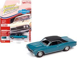 1967 Chevrolet Chevelle SS Emerald Turquoise Metallic with Flat Black Top Limite - £14.91 GBP