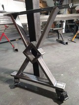 Metal Table Base, Metal Table Legs Casters, Metal Base Wheels, Industrial Metal  - £390.81 GBP