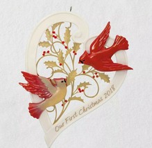 Hallmark 2018 Our First Christmas Together Cardinals Heart Porcelain Orn... - £15.65 GBP