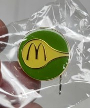 McDonald&#39;s Vintage Enamel Lapel Pin Golden Arches Funky Retro Advertising Green - £16.04 GBP